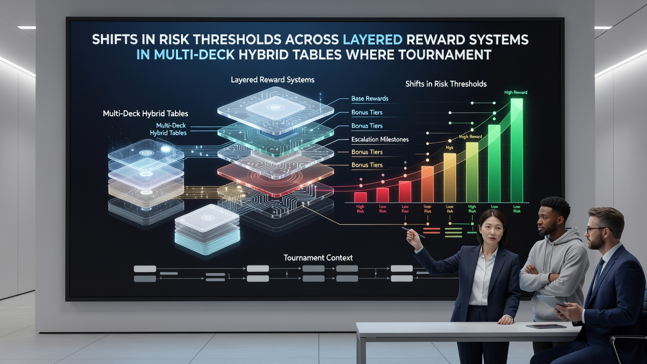 Analyse von Risikoschwellen und Belohnungstriggern an Hybridtischen mit mehreren Decks